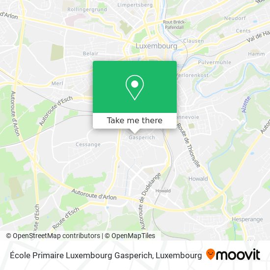 École Primaire Luxembourg Gasperich map