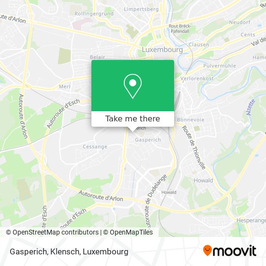 Gasperich, Klensch map