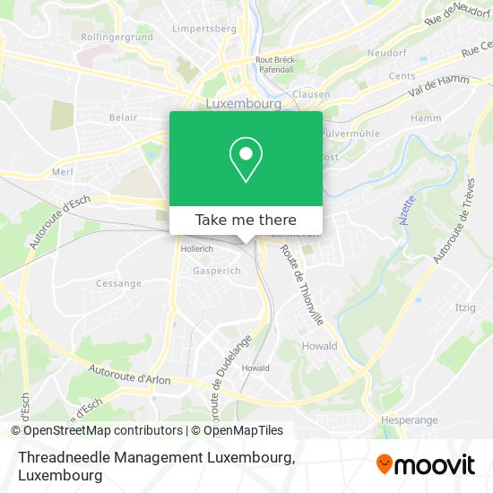 Threadneedle Management Luxembourg map