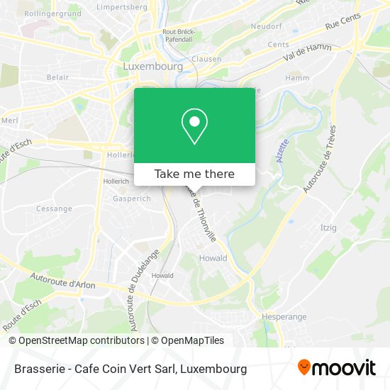 Brasserie - Cafe Coin Vert Sarl map