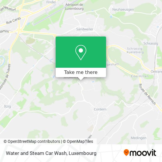 Water and Steam Car Wash map