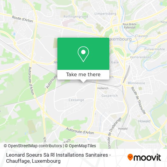 Leonard Soeurs Sà Rl Installations Sanitaires - Chauffage map
