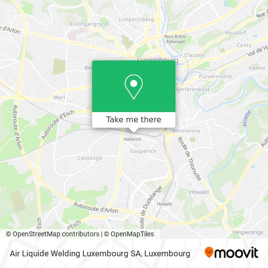 Air Liquide Welding Luxembourg SA Karte