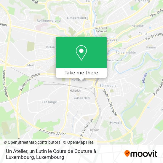 Un Atelier, un Lutin le Cours de Couture à Luxembourg map