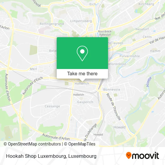 Hookah Shop Luxembourg map