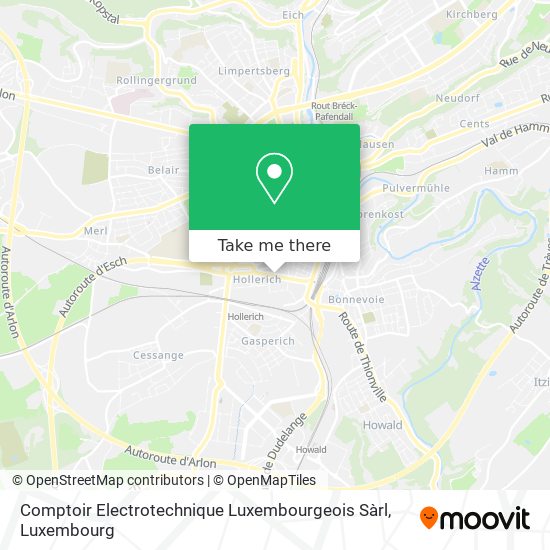 Comptoir Electrotechnique Luxembourgeois Sàrl map