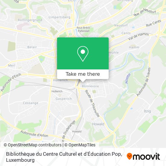 Bibliothèque du Centre Culturel et d'Éducation Pop map