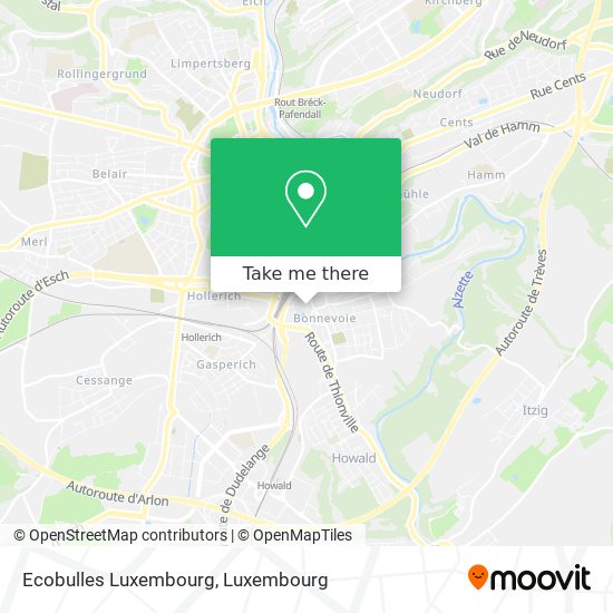 Ecobulles Luxembourg map