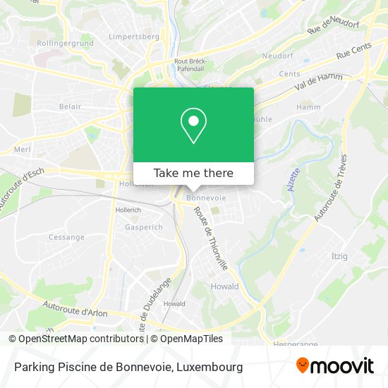 Parking Piscine de Bonnevoie map
