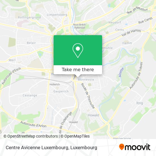 Centre Avicenne Luxembourg Karte