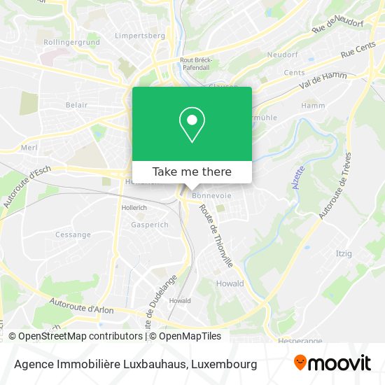 Agence Immobilière Luxbauhaus Karte
