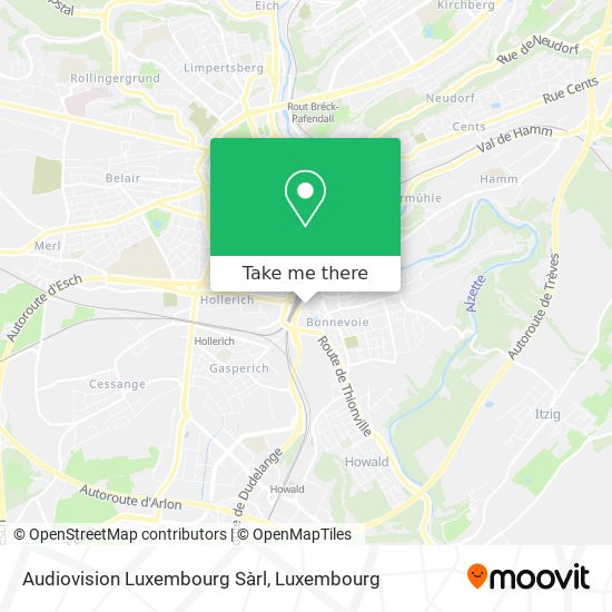 Audiovision Luxembourg Sàrl map