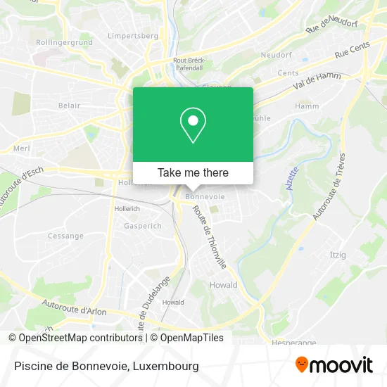 Piscine de Bonnevoie map