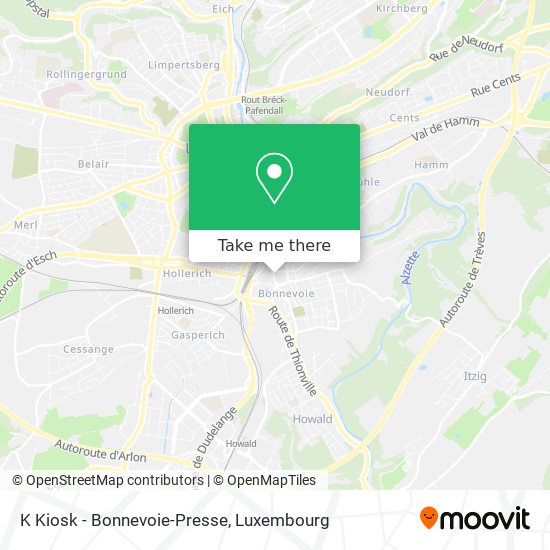K Kiosk - Bonnevoie-Presse map