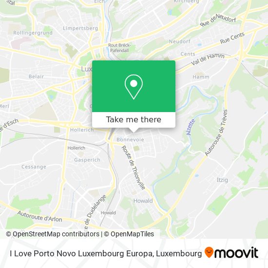 I Love Porto Novo Luxembourg Europa map