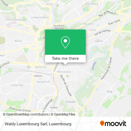Waldy Luxembourg Sarl map