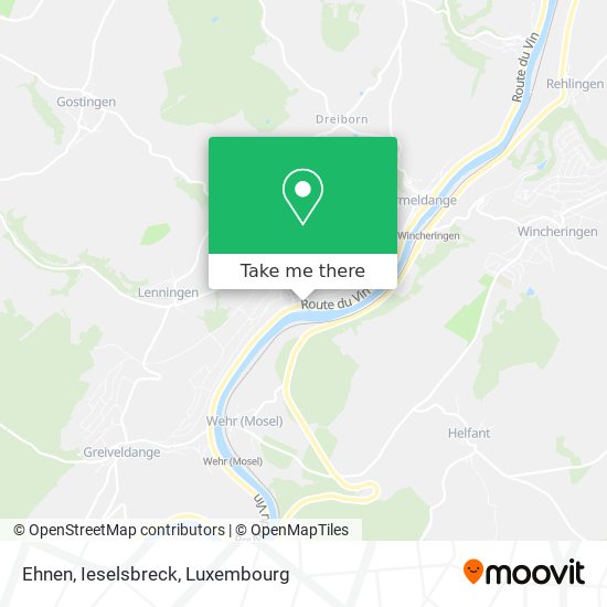 Ehnen, Ieselsbreck map