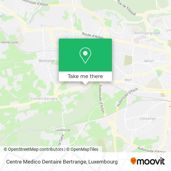 Centre Medico Dentaire Bertrange map
