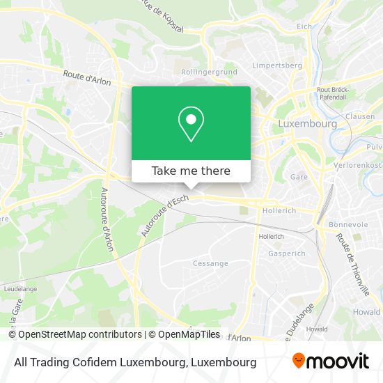 All Trading Cofidem Luxembourg map