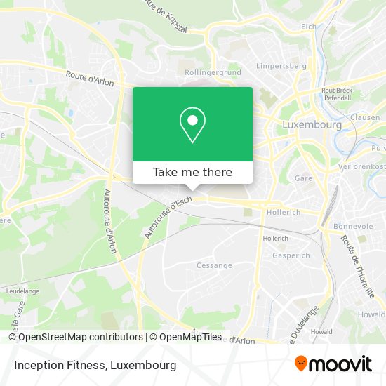 Inception Fitness map