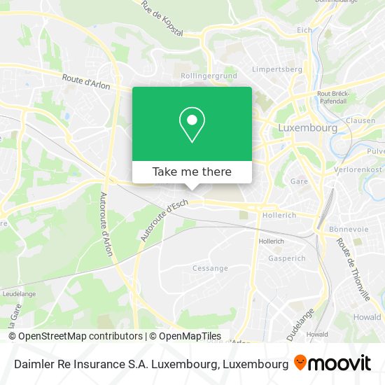 Daimler Re Insurance S.A. Luxembourg map