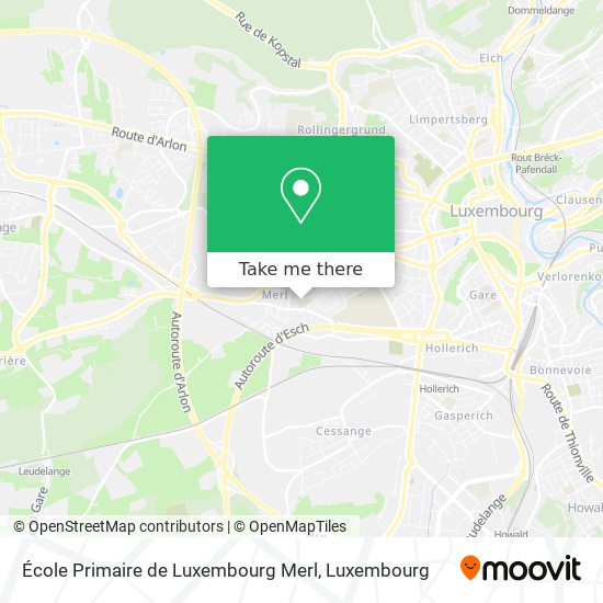 École Primaire de Luxembourg Merl Karte