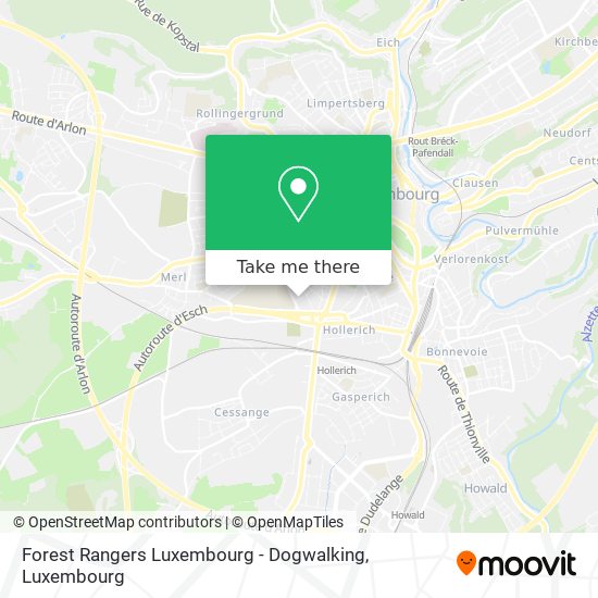 Forest Rangers Luxembourg - Dogwalking map