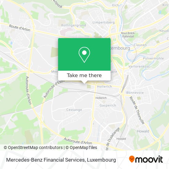 Mercedes-Benz Financial Services map