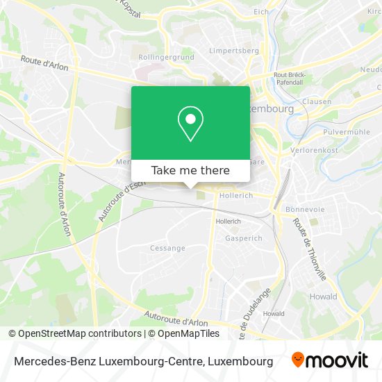 Mercedes-Benz Luxembourg-Centre map