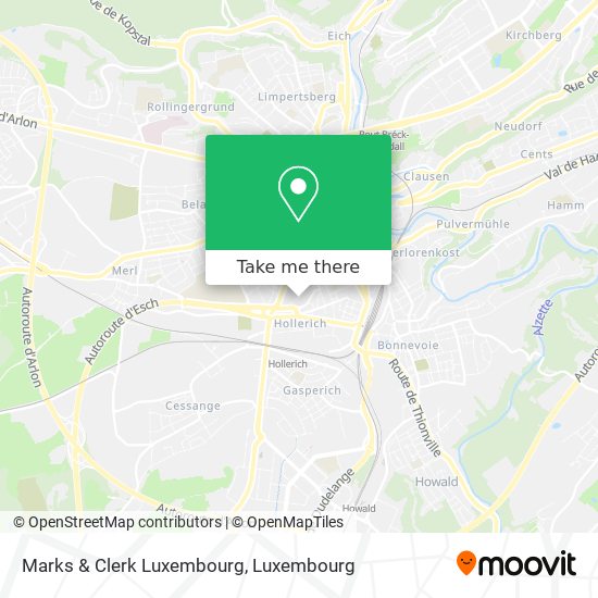 Marks & Clerk Luxembourg map