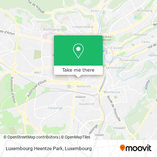 Luxembourg Heentze Park map