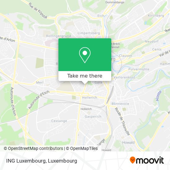 ING Luxembourg map
