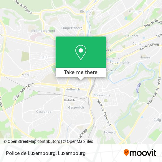 Police de Luxembourg Karte