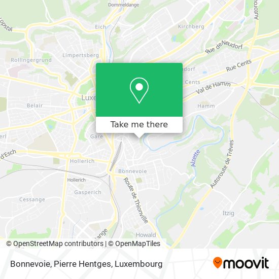 Bonnevoie, Pierre Hentges map