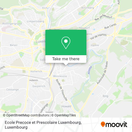Ecole Precoce et Prescolaire Luxembourg Karte