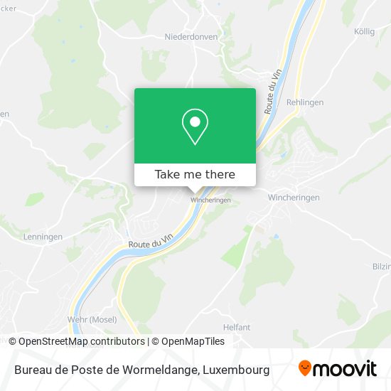 Bureau de Poste de Wormeldange map