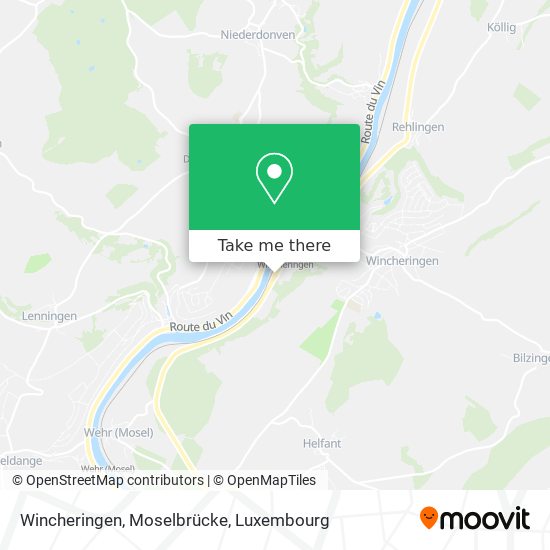 Wincheringen, Moselbrücke Karte