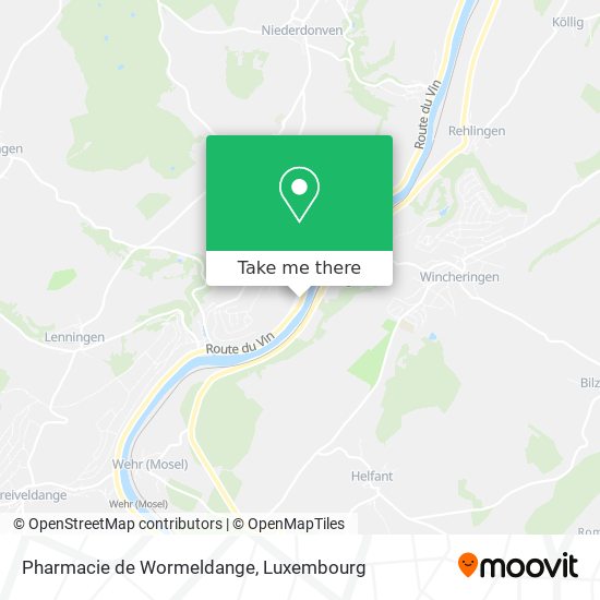 Pharmacie de Wormeldange Karte
