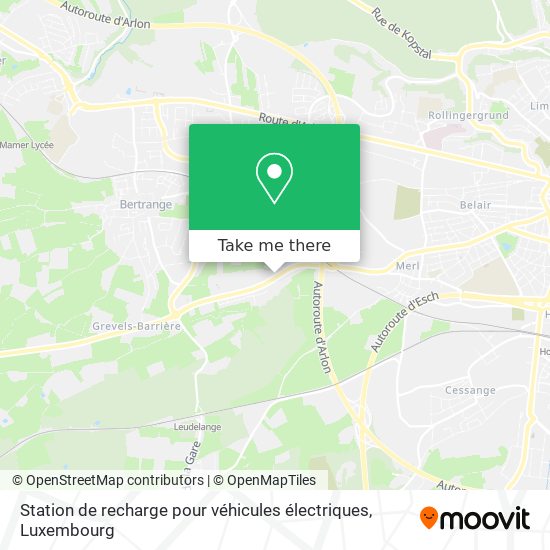 Station de recharge pour véhicules électriques Karte