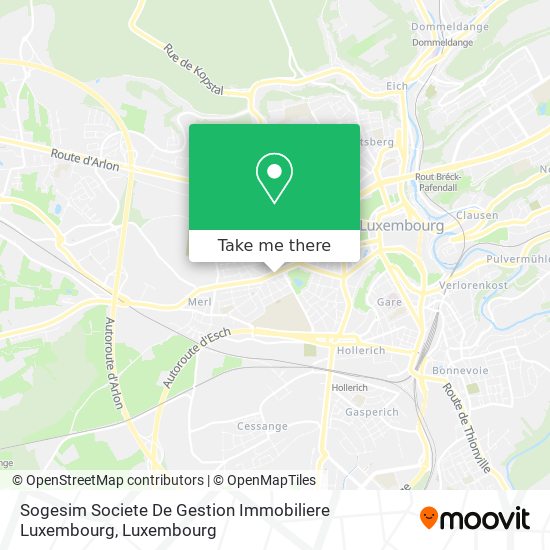 Sogesim Societe De Gestion Immobiliere Luxembourg map