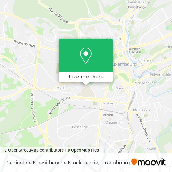 Cabinet de Kinésithérapie Krack Jackie map