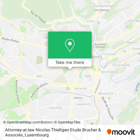 Attorney-at-law Nicolas Thieltgen Etude Brucher & Associés map