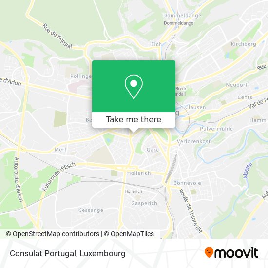 Consulat Portugal map