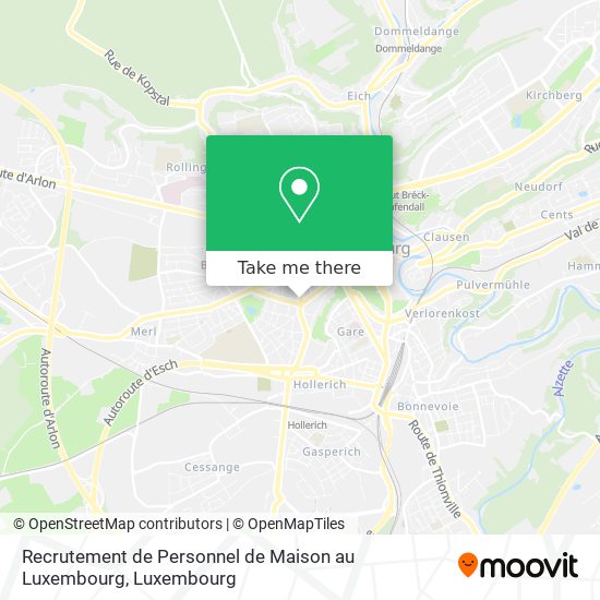 Recrutement de Personnel de Maison au Luxembourg map