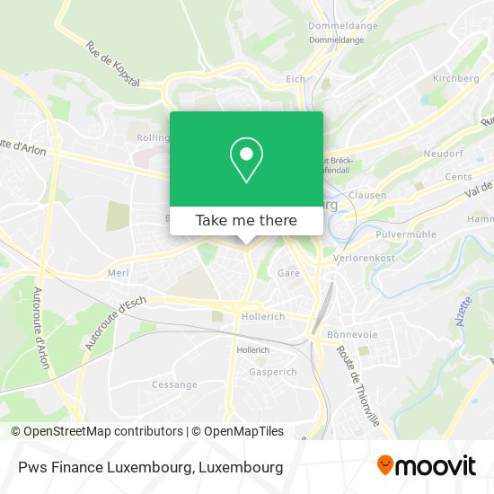 Pws Finance Luxembourg map
