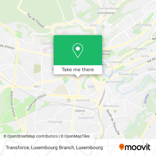 Transforce, Luxembourg Branch map