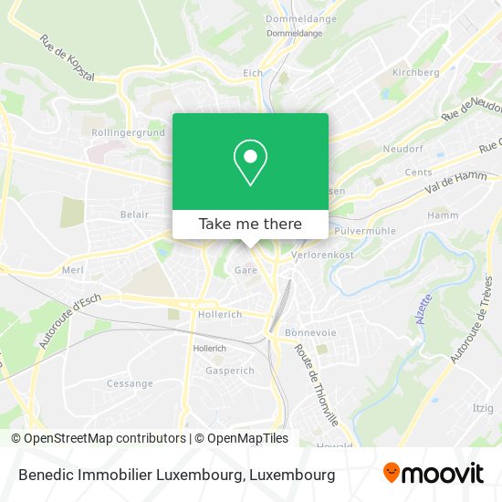 Benedic Immobilier Luxembourg map
