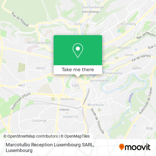 Marcotullio Reception Luxembourg SARL map