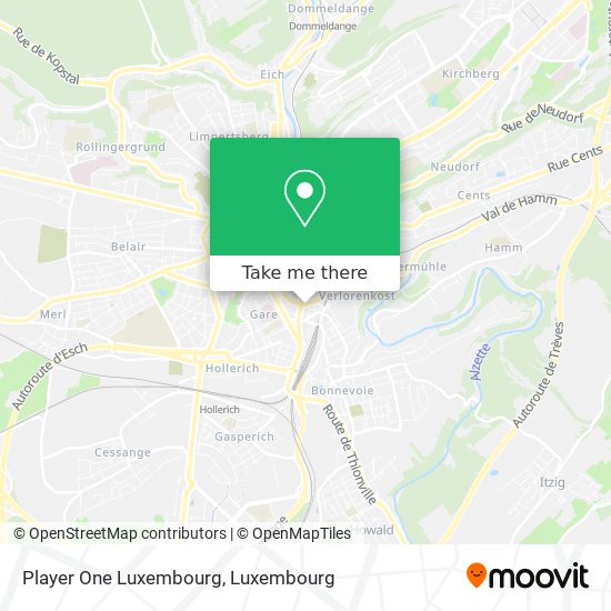 Player One Luxembourg Karte