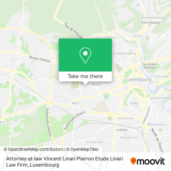 Attorney-at-law Vincent Linari-Pierron Etude Linari Law Firm map